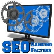 Graphic depicting search engine optimization ranking factors