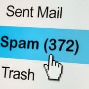 Mail navigation showing Sent Mail, Spam, and Trash