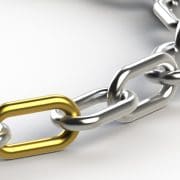Silver Chain with one Golden link