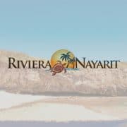 riviera nayarit logo over hidden beach photo