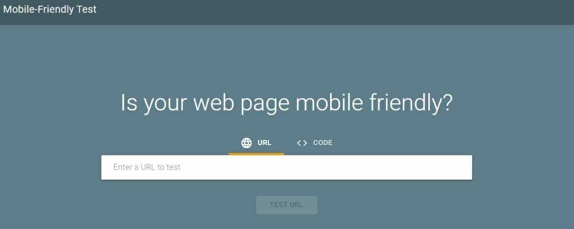 Google mobile friendly tool