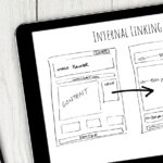 drawing showing internal linking from one webpage to another