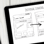 drawing showing internal linking from one webpage to another