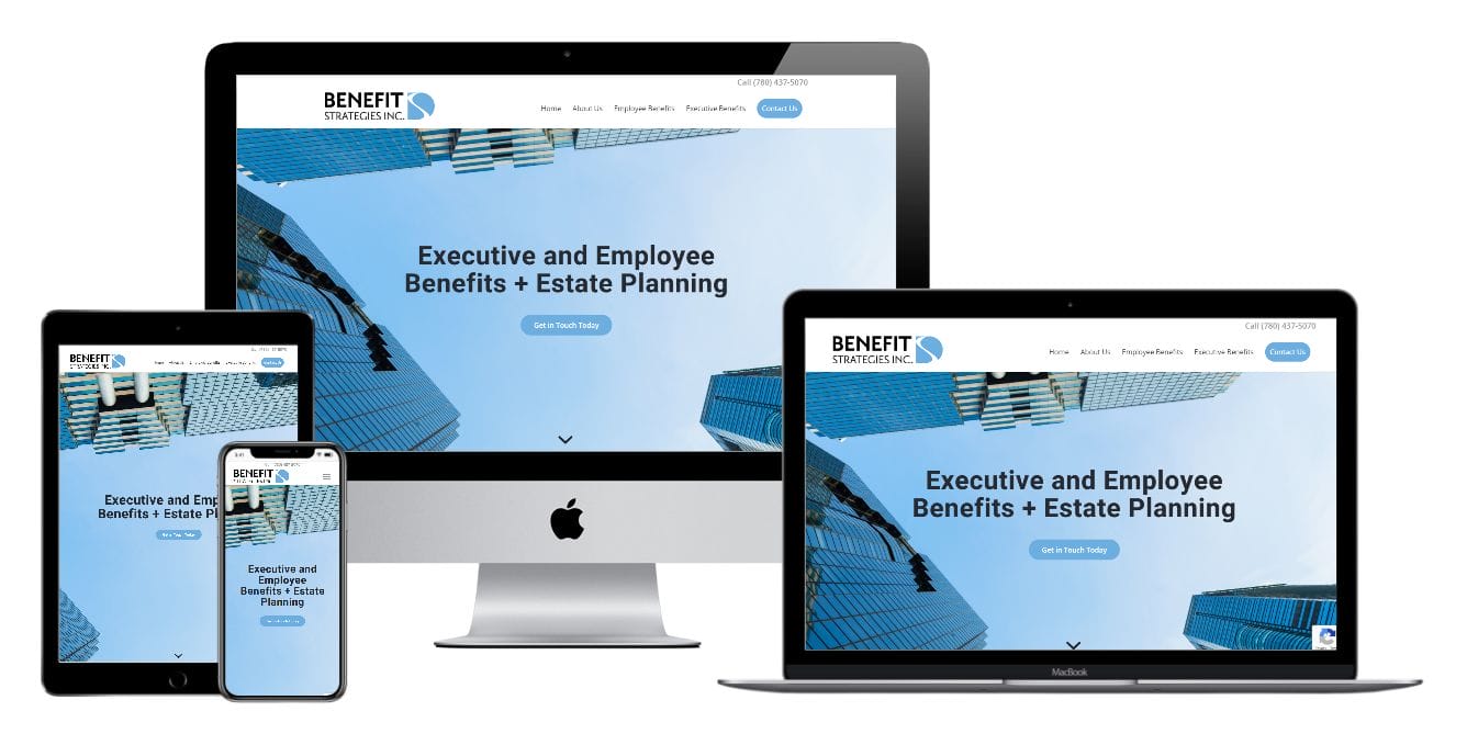 benefit strategies website shown on multiple electronic devices