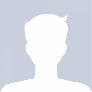 Silhouette of a man's head and shoulders