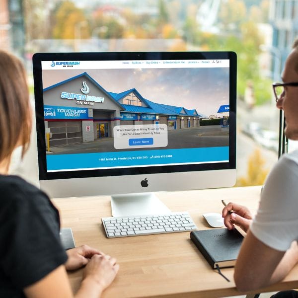 Superwash on Main building displayed on Mac desktop