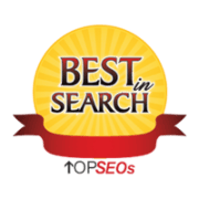 1st on the list TopSEOs best in search badge