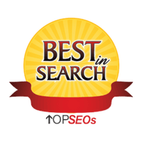 1st on the list TopSEOs best in search badge