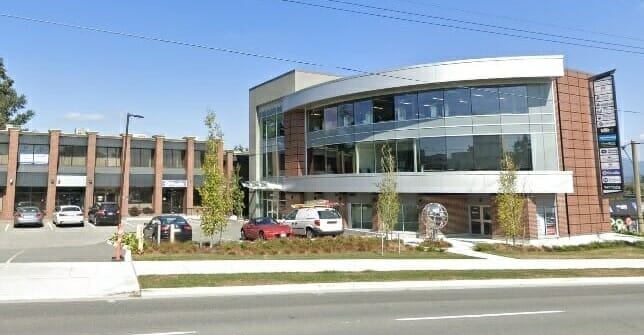 Street view of the newly constructed Ambassador Building in Abbotsford BC.