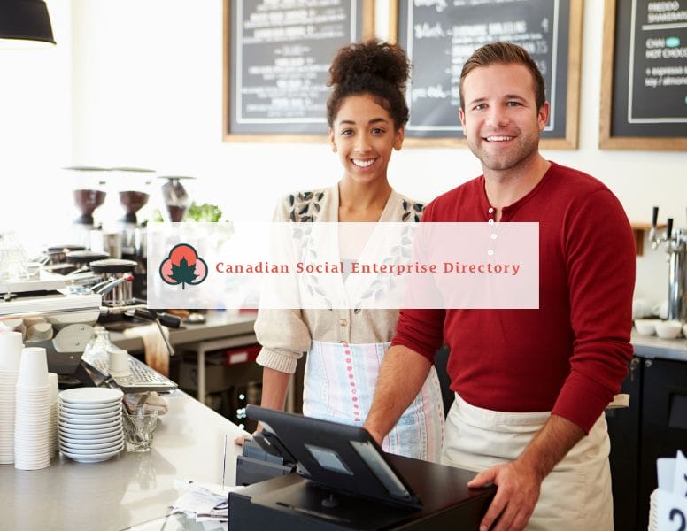 Young man and woman at a coffee bar