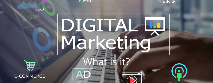 Graphic showing "What is digital marketing?"