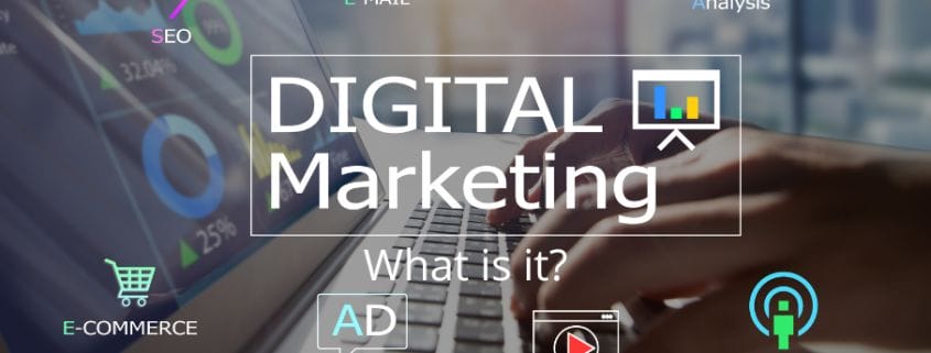 Graphic showing "What is digital marketing?"