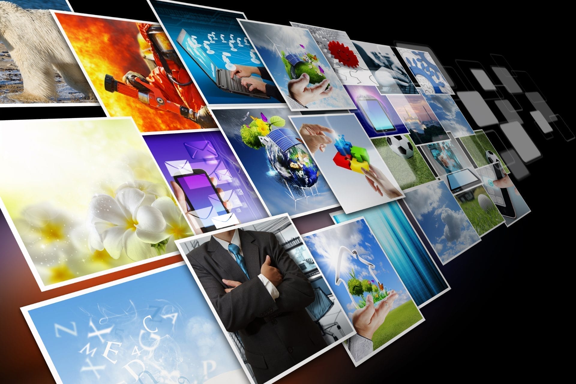 stream of images for visual search results