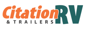 Logo with the text "Citation RV & Trailers" in orange and black.